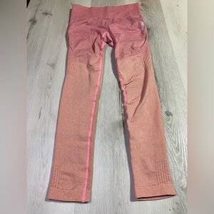 Gymshark Seamless Ombré Pink and Peach Leggings, Estimated Size Medium